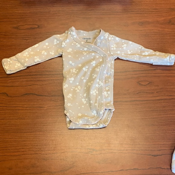 Just one you made by Carter’s long sleeve t-shirt onesie bundle (2) - Picture 2 of 8